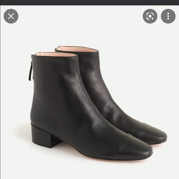 J. Crew Shoes - J CREW CAP TOE LEATHER ANKLE BOOT